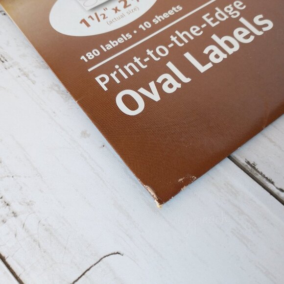 Avery Oval Labels 1.5”x2.5” Glossy White 22804 New 180 Count Easy Peel Printable - Picture 5 of 6